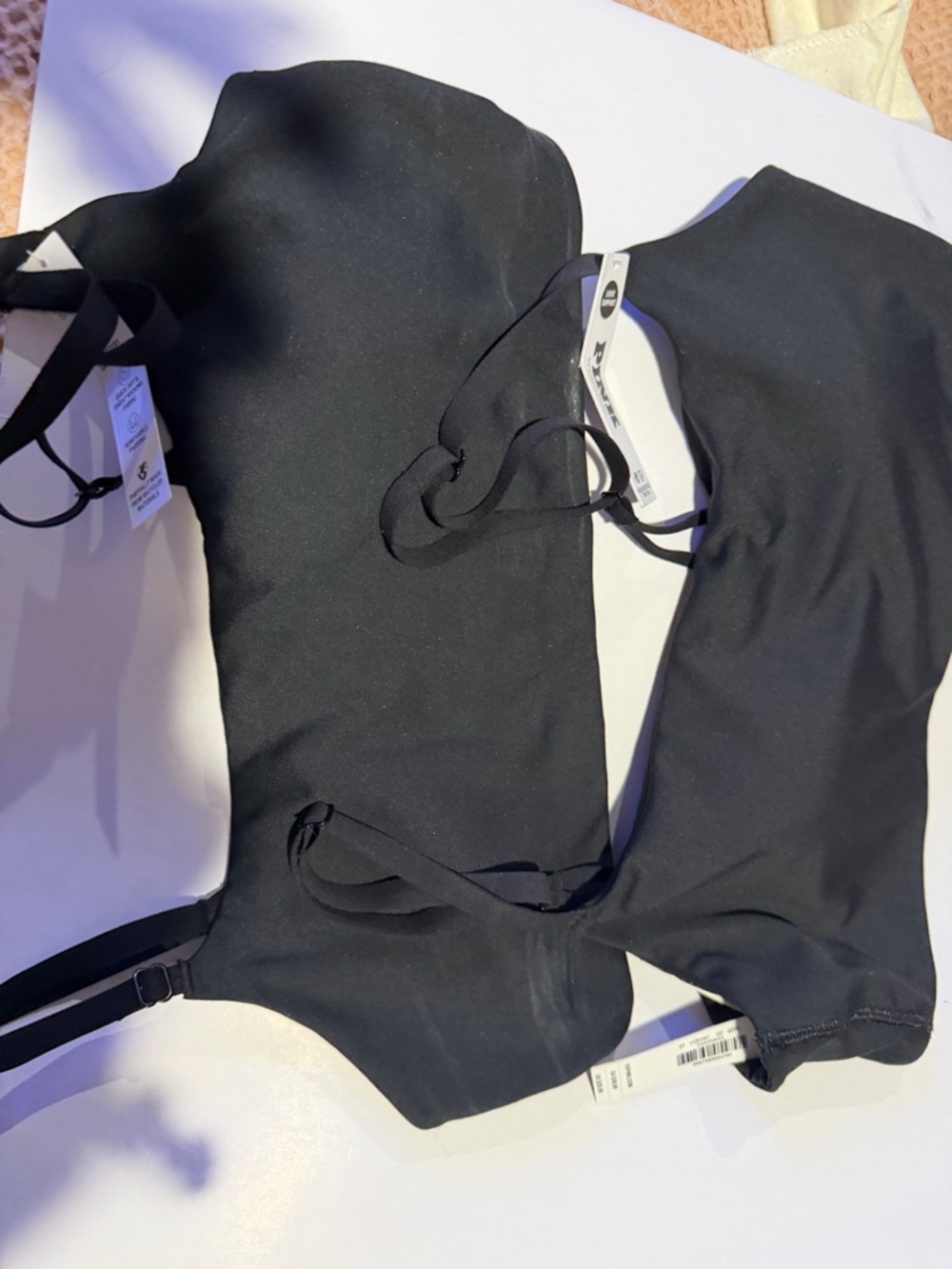 Victoria's Secret Black Seamless Sports Bra Duo set of. 2